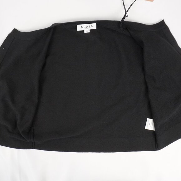 Alaia Laine Supreme Cropped Wool Cardigan in Black - Size FR 38/US 6 - NWT - Picture 3 of 9